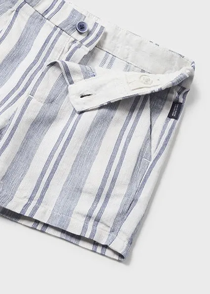 Navy Striped Shorts Set