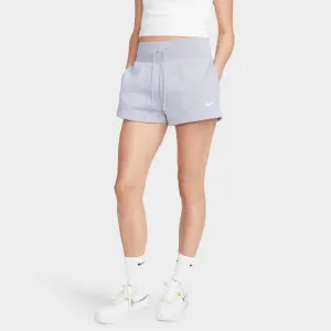 Nike Sportswear Women's High-Waisted Phoenix Fleece Shorts Indigo Haze / Sail