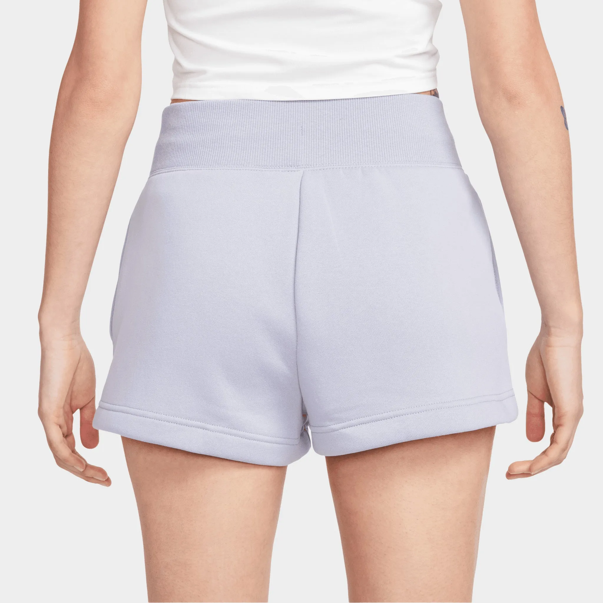 Nike Sportswear Women's High-Waisted Phoenix Fleece Shorts Indigo Haze / Sail