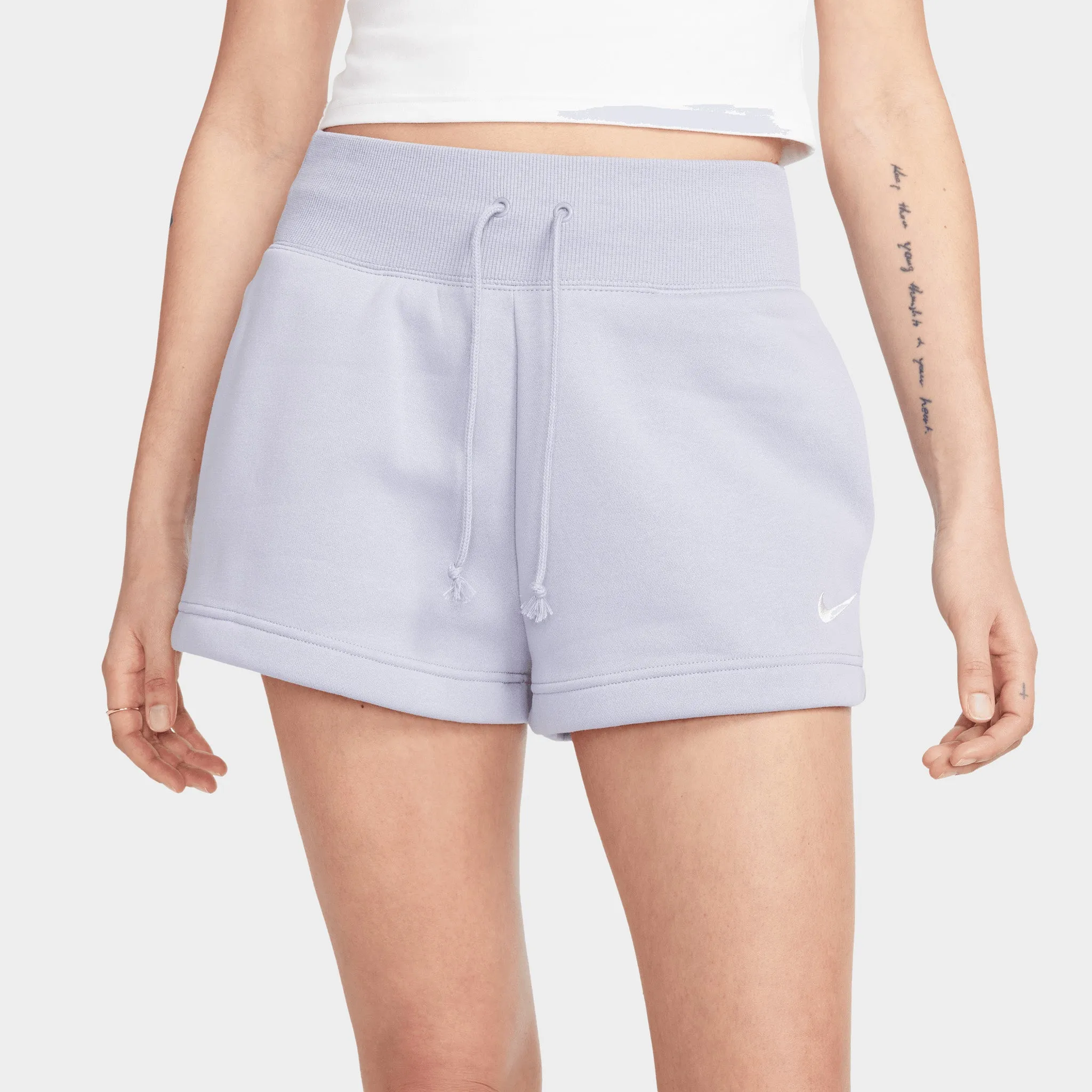 Nike Sportswear Women's High-Waisted Phoenix Fleece Shorts Indigo Haze / Sail