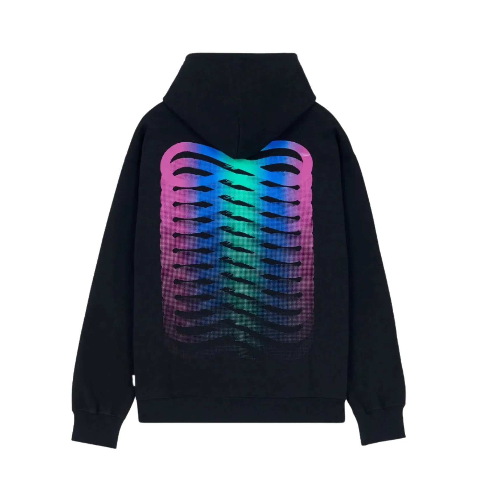 Propaganda Ribs Gradient Hoodie - Black