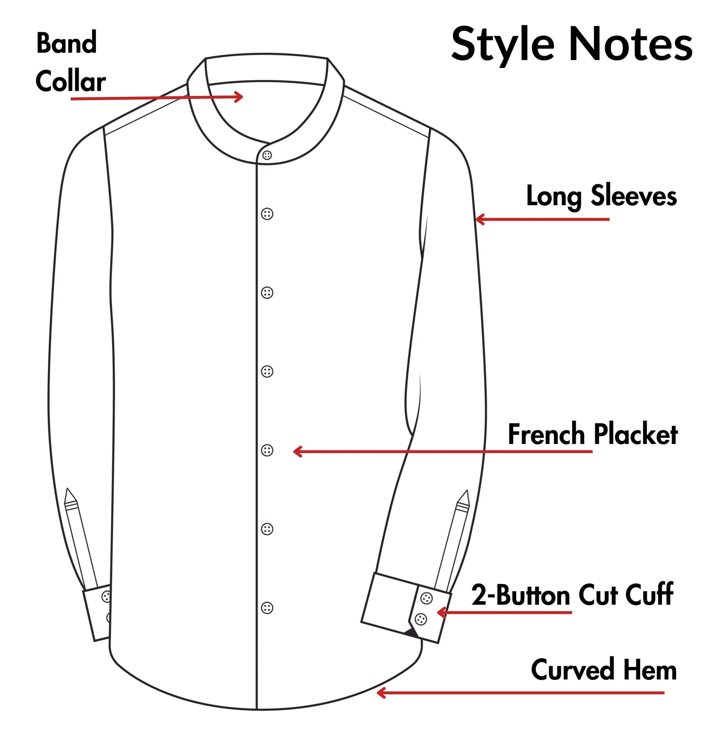 Pure Linen - Band Collar - Sky Blue