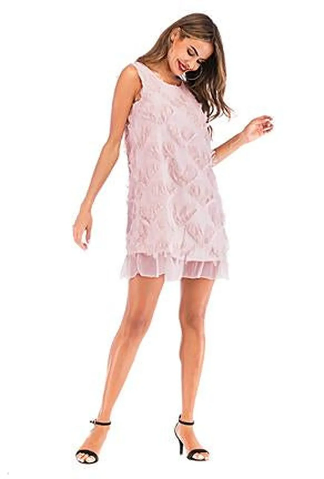 RAVEN - SHEER BURN OUT DRESS