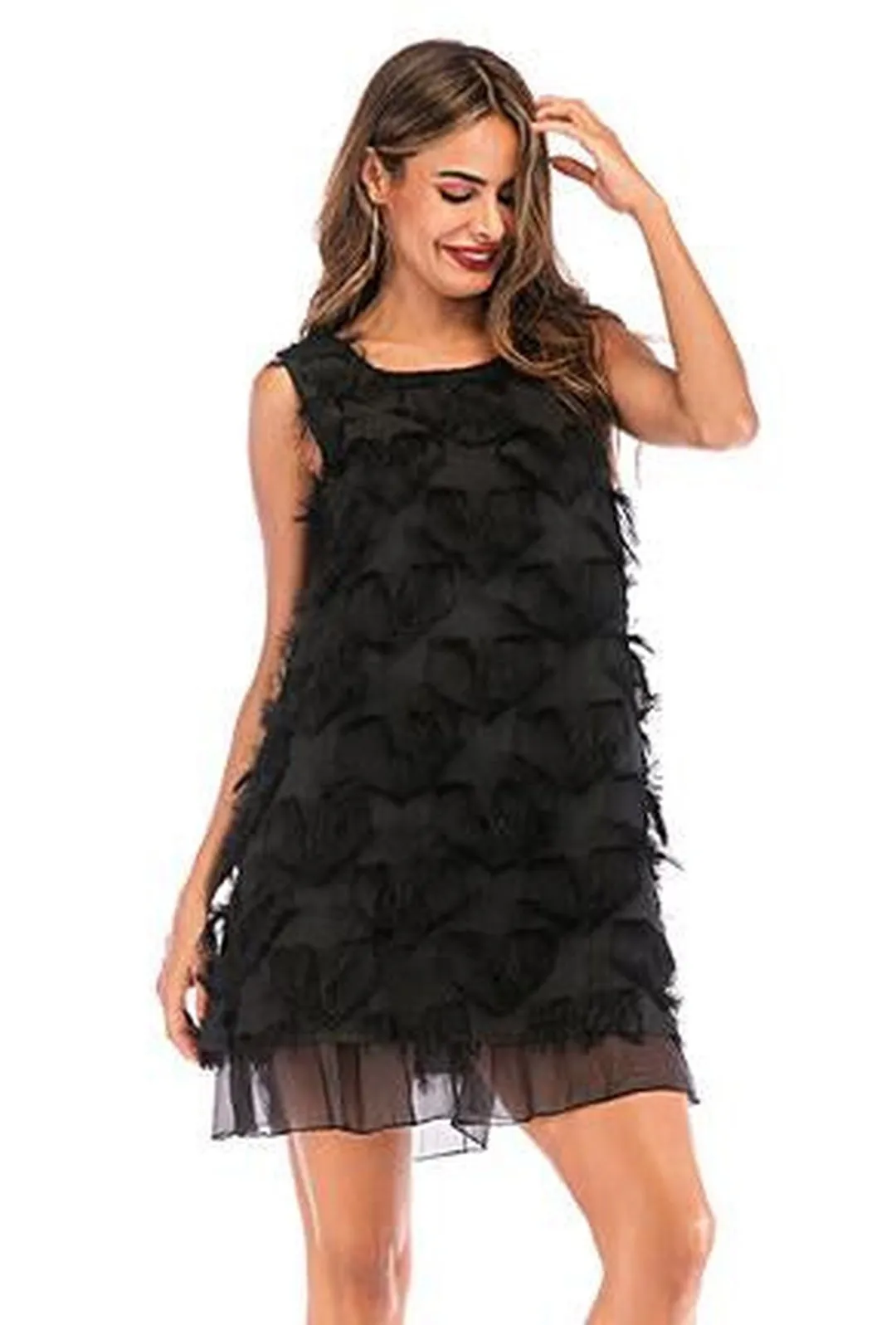 RAVEN - SHEER BURN OUT DRESS