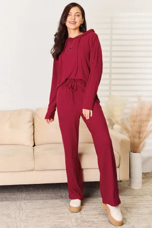 Ribbed Hoodie & Pants Set