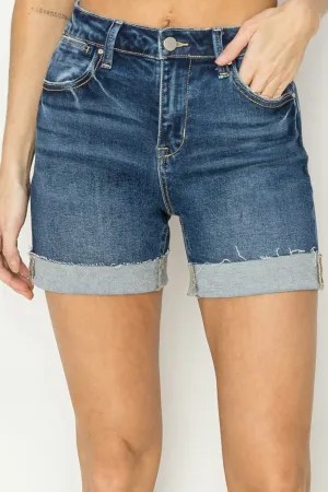 RISEN | Cuffed Denim Shorts | Rubies   Lace