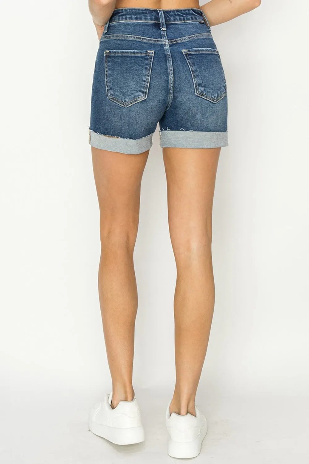RISEN | Cuffed Denim Shorts | Rubies   Lace