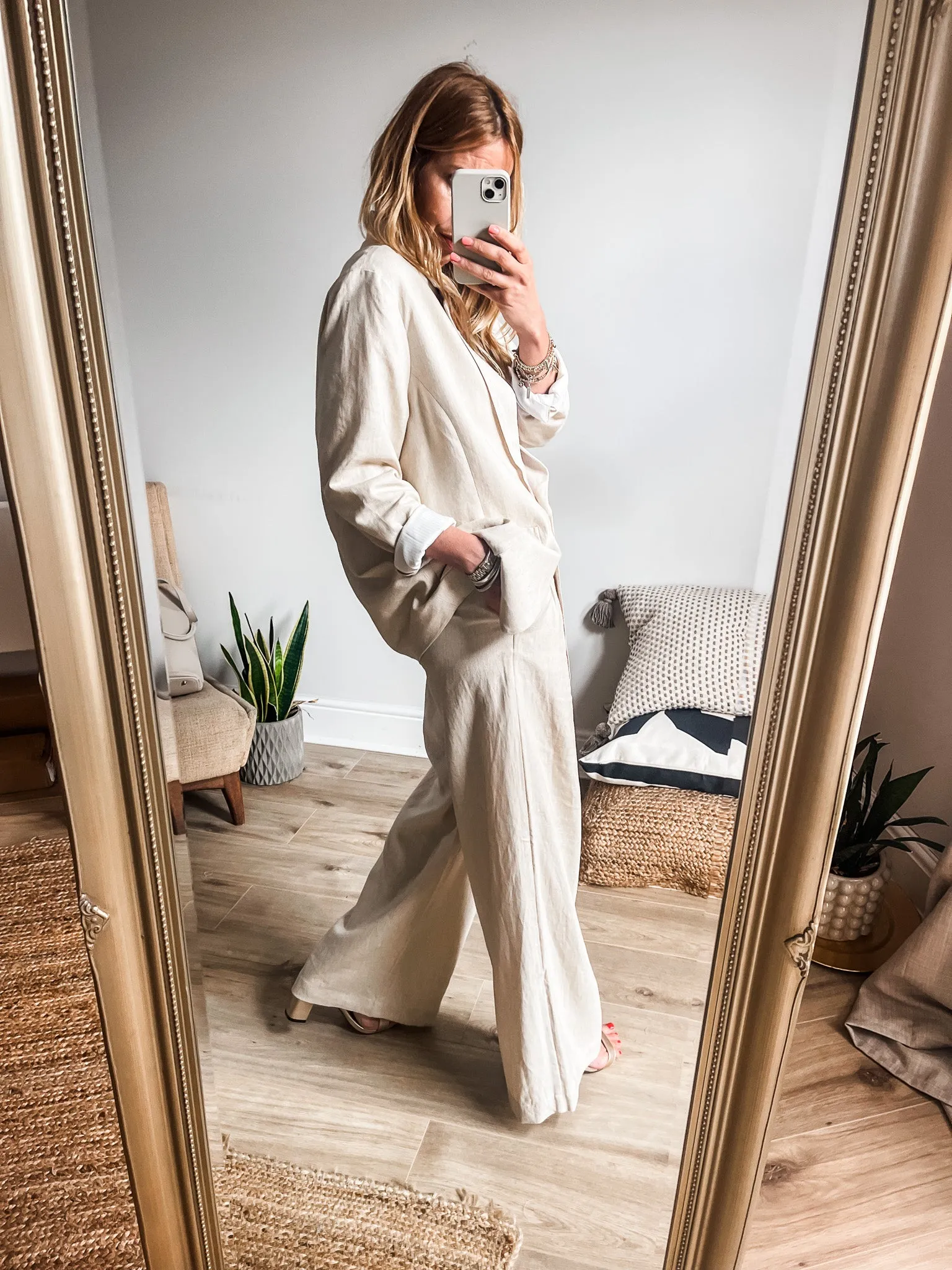 Saint Tropez Estelle Linen Wide Leg Trousers PREMIUM BRAND