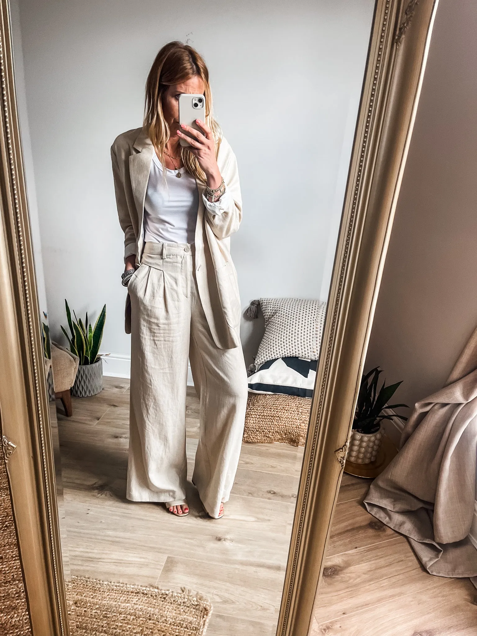 Saint Tropez Estelle Linen Wide Leg Trousers PREMIUM BRAND