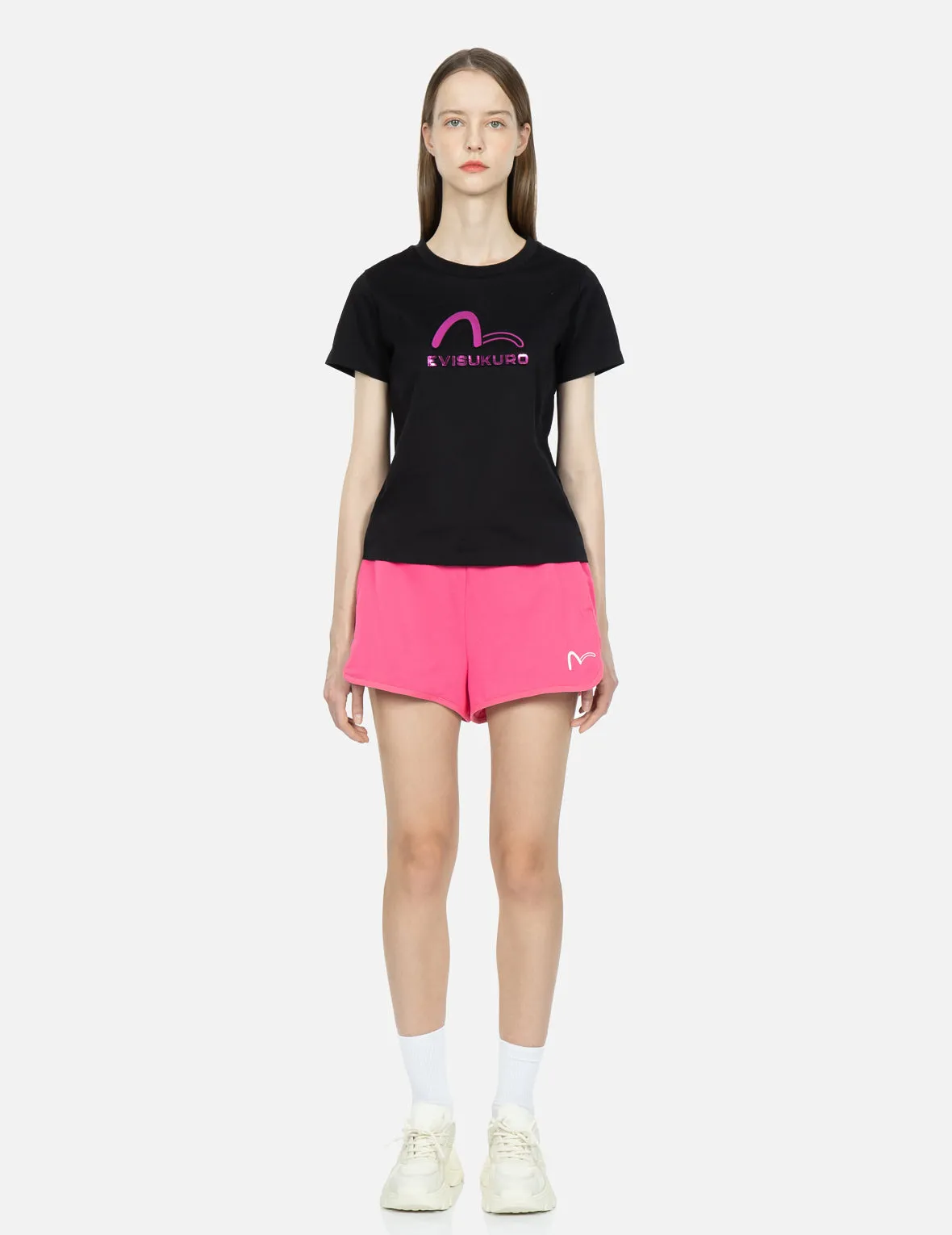 Seagull and Logo Embossed T-Shirt