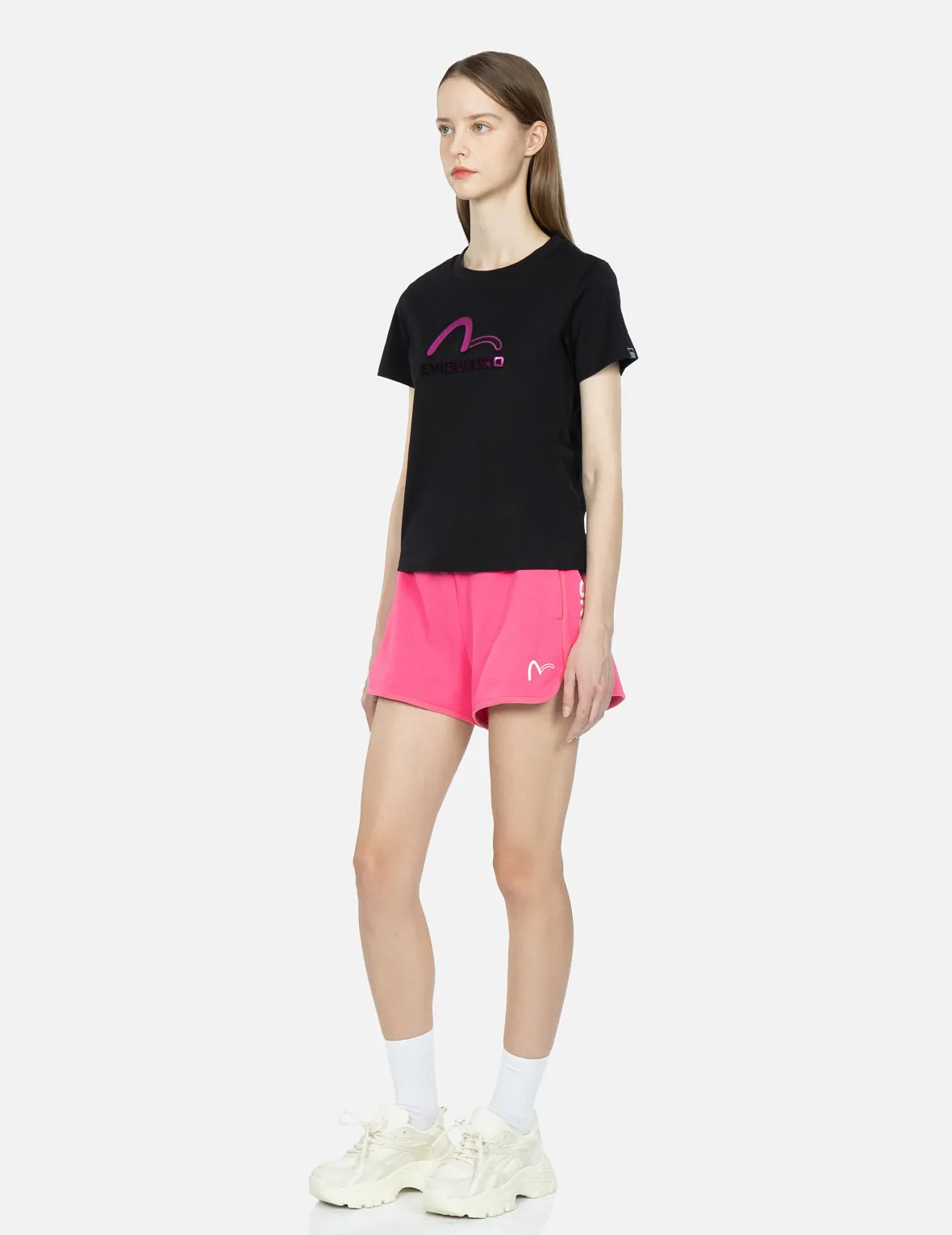 Seagull and Logo Embossed T-Shirt