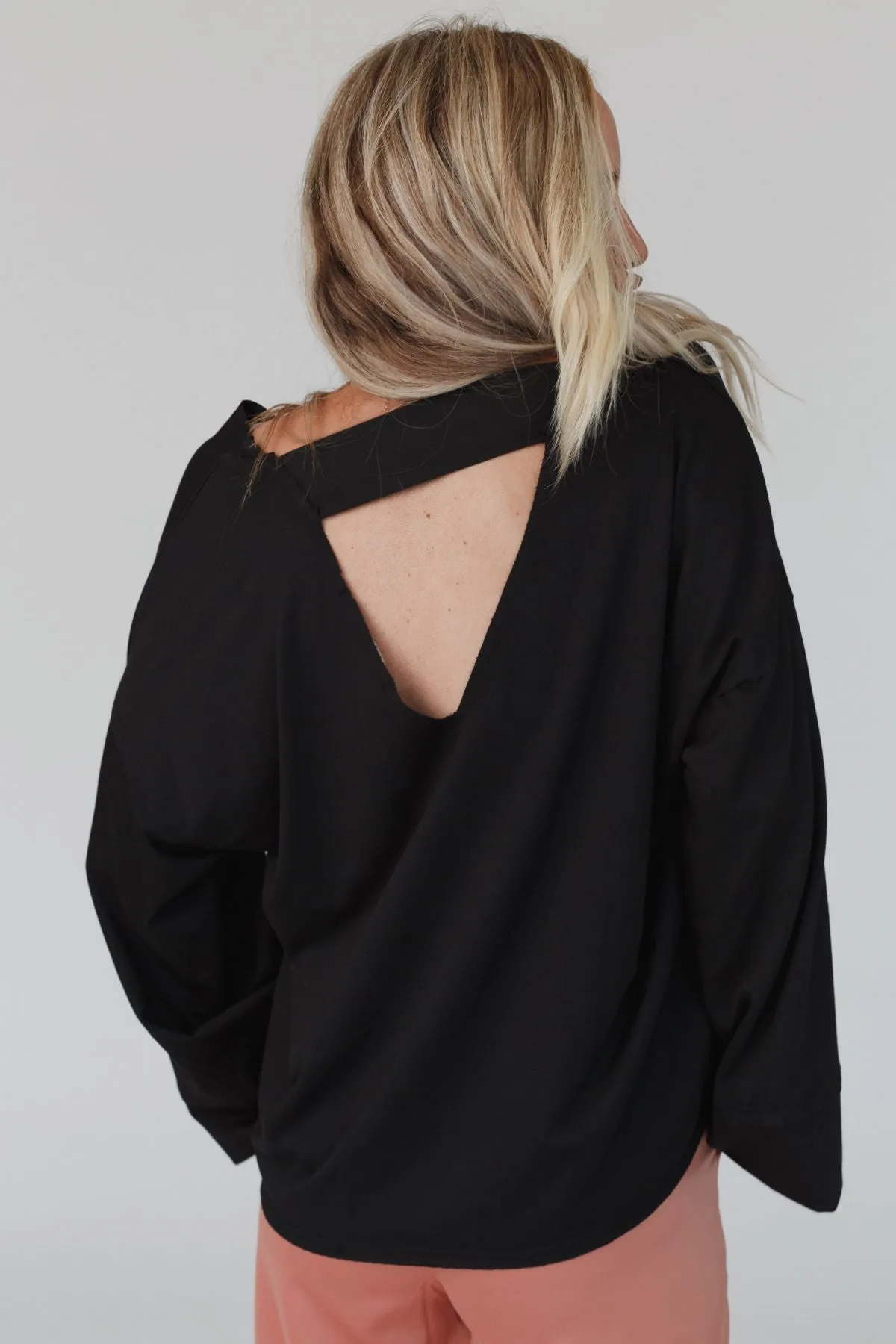 The Nest Love It V Neckline Sweater Top - Black