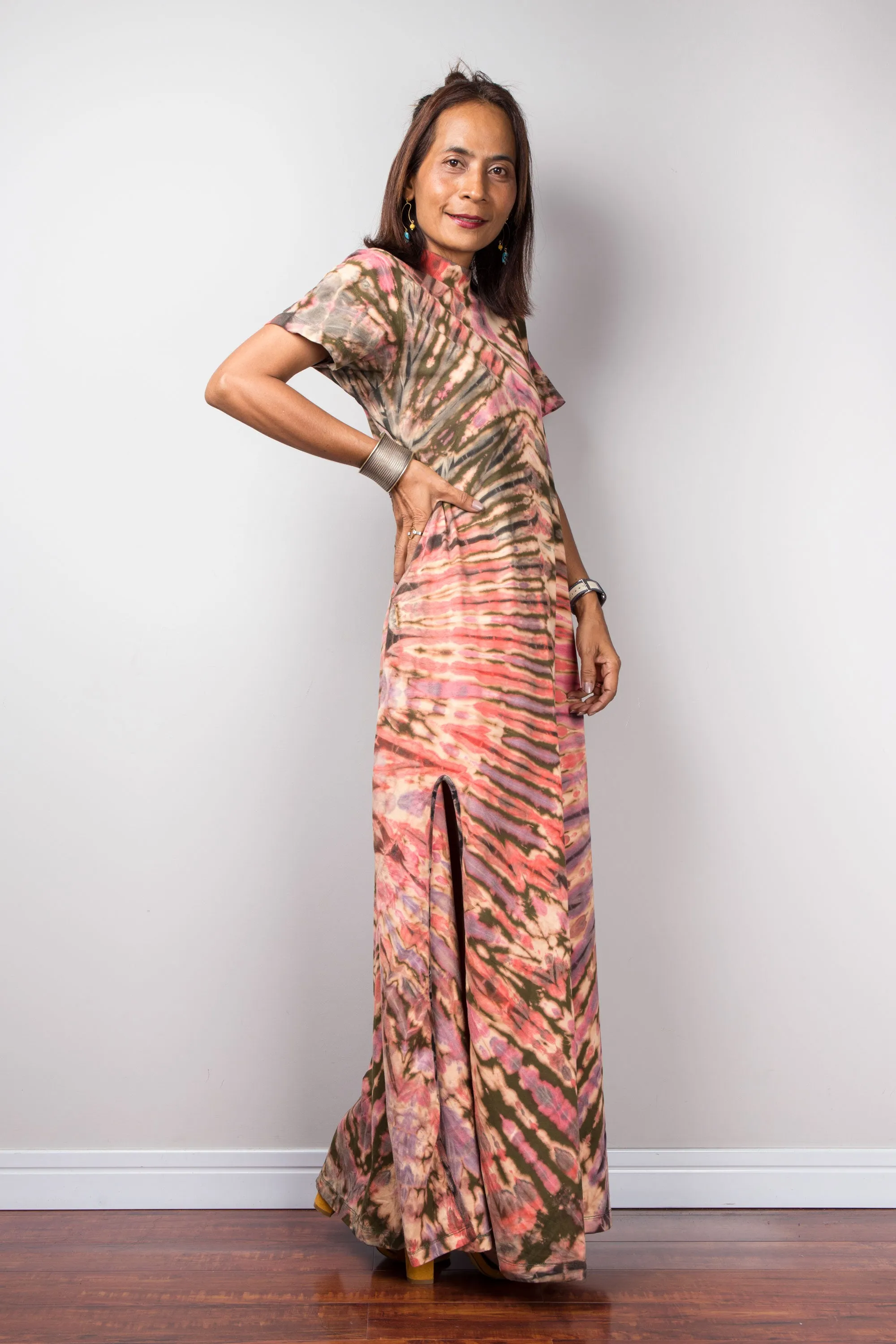 Tie Dye Split Thigh Dress