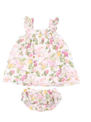 Toddler Sundress- Floral Hummingbirds - 150-S24