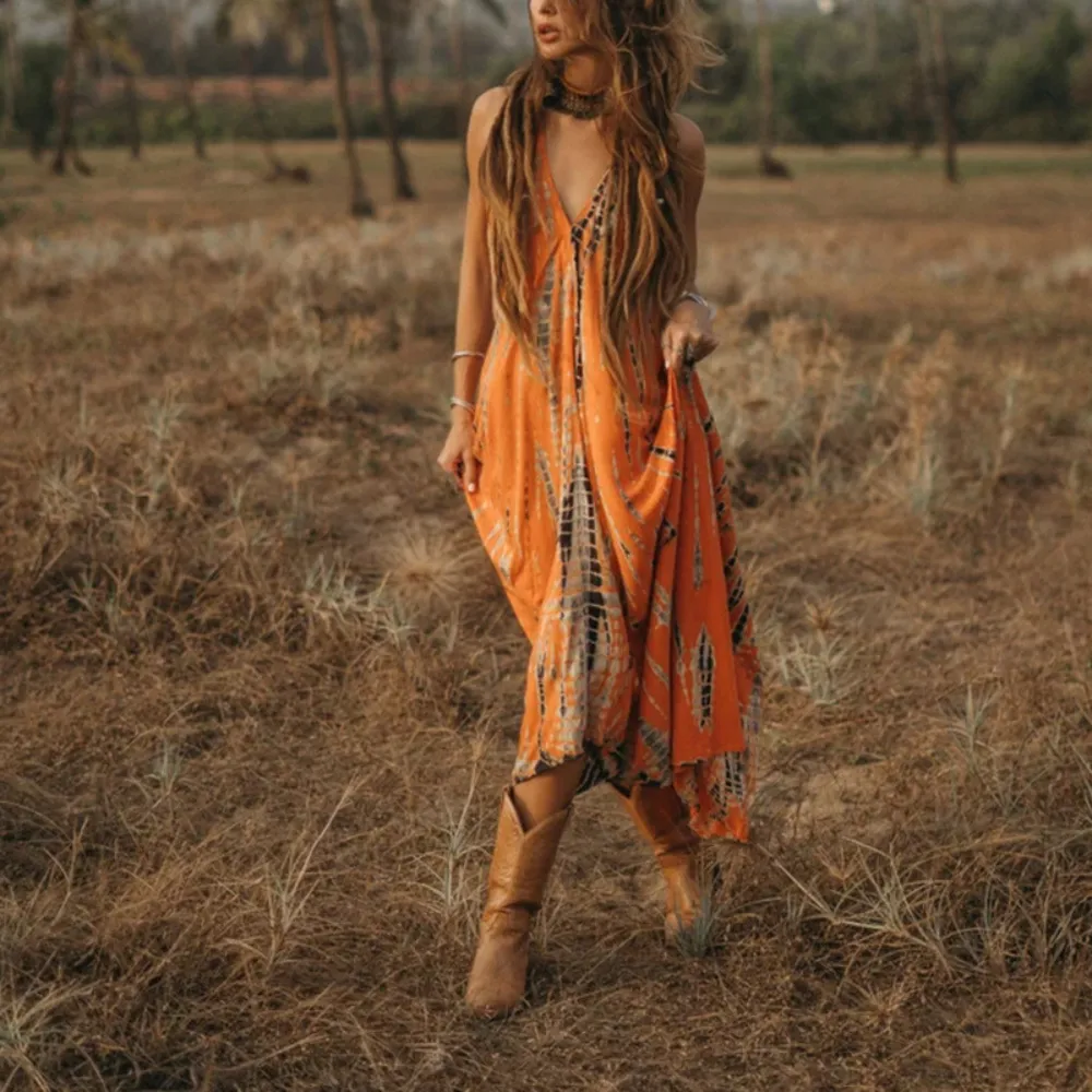 V Neck Summer Beach Sundress