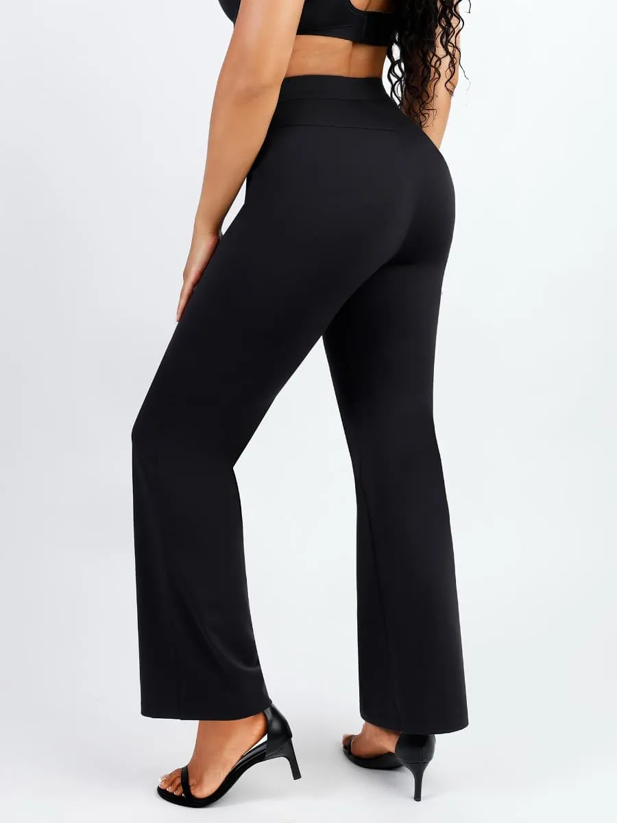 Wholesale Waist Trimming Straight-leg Pants with Built-in Shaping Shorts
