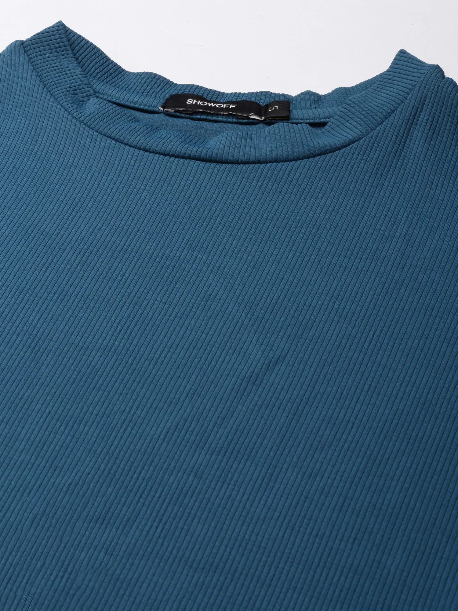 Women Teal Solid A-Line Dress