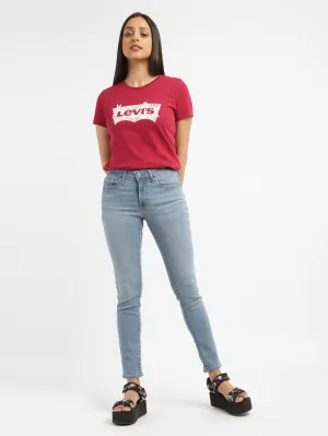 Women's 711 Blue Skinny Fit Mid Rise Jeans