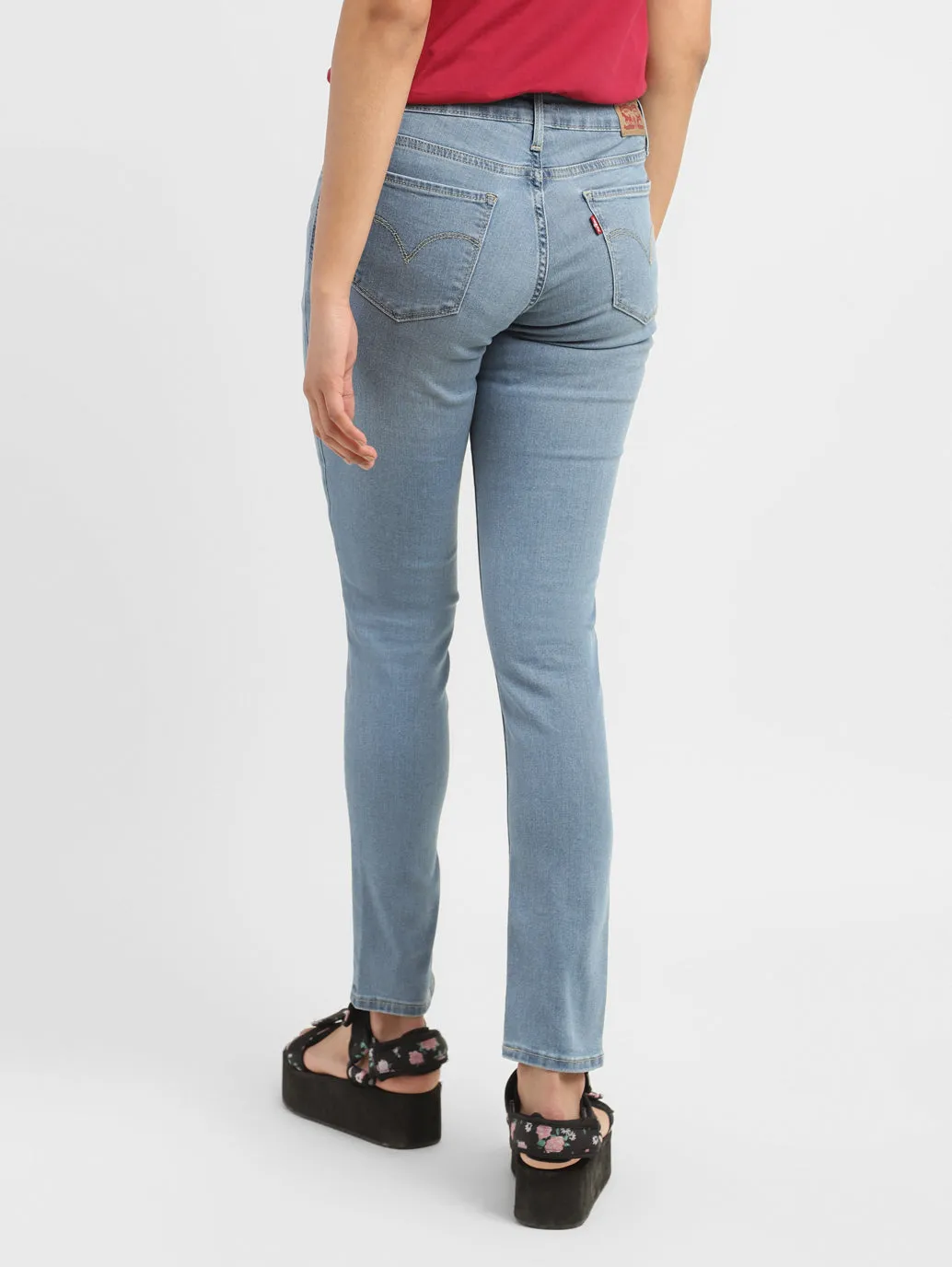Women's 711 Blue Skinny Fit Mid Rise Jeans