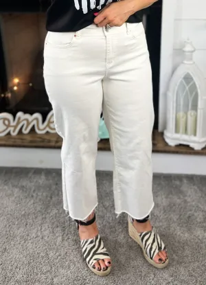 YMI Pearl Cropped Wide Leg Pants